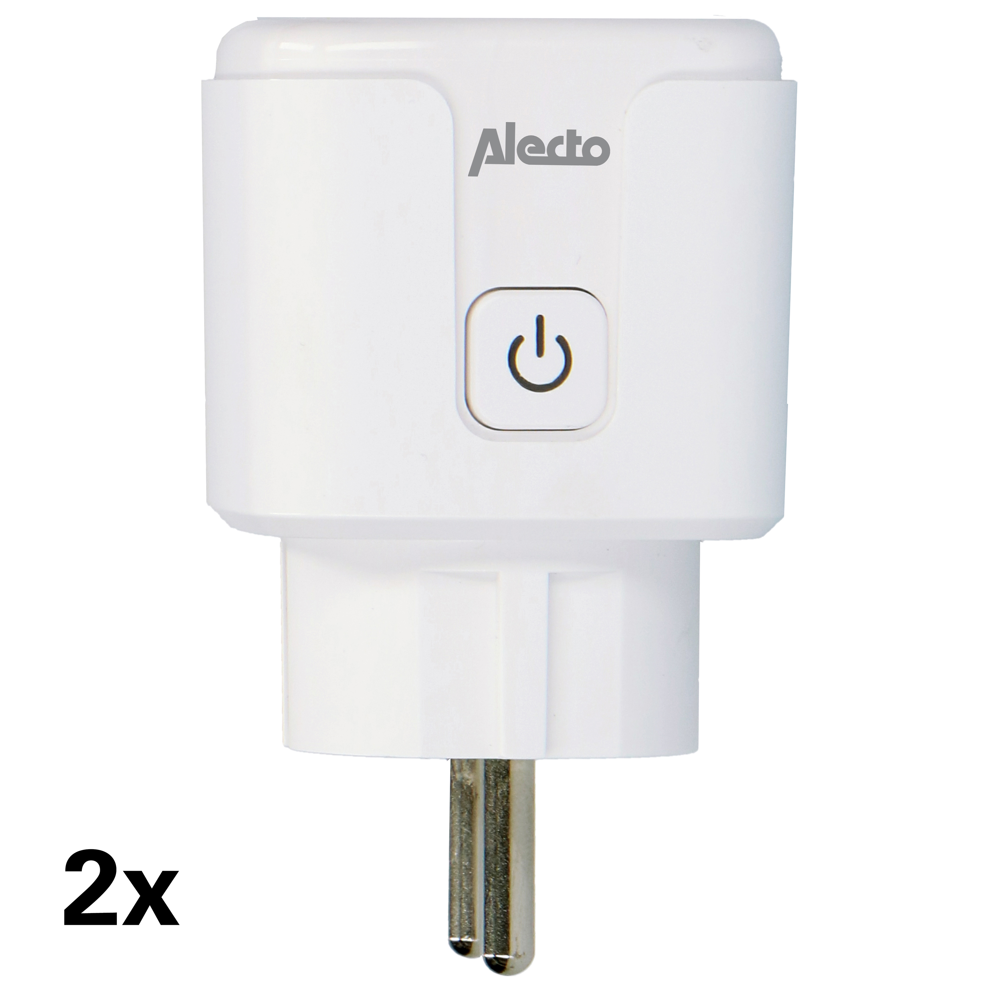 Alecto Slimme Wi-Fi-stekker met energiemonitor 16A 3680W 2-pak Wit - SMART-PLUG20 2